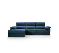 Chaise longue xl con arcón noemi izquierda 4 plazas azul marino