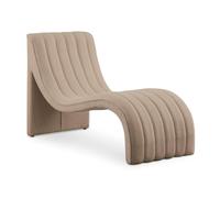 Chaise Lounge de Forro Polar Esponjoso, Silla Decorativa sin Brazos con Canal Curvo, sofá Cama Individual for Dormitorio, Sala de Estar(C)