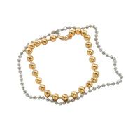 CHAKAE 1 Set Elegante Collar Cuentas Cuentas Cuello Cuello Corbalina Punk Apunable Cadena Clavícula Apilable Para Mujeres Ropa Vestir