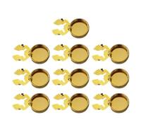 CHAKAE 10 Uds. Gemelos Redondos de latón con Cubierta de botón para puños para Camisa Formal de Boda, Cubiertas de Botones Formales para Hombre, Gemelos de imitación