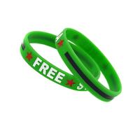CHAKAE 2 pulseras de silicona de Siria, banderas sirias, pulseras de goma, accesorio para hombres y mujeres que apoyan la paz y asuntos internacionales, talla única, como se describe
