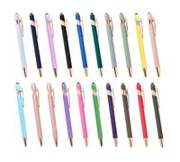 CHAKAE 20 bolígrafos retráctiles de metal con punta de bolígrafo de pantalla táctil de 1,0 mm, escritura suave para escribir, diario, dibujo, oficina profesional