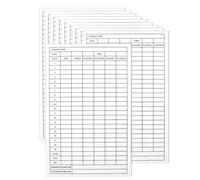 CHAKAE 5/10 tarjetas de puntuación de competición de golf, hojas de puntuación deportivas, puntuaciones de récord, accesorios de golf, hoja duradera