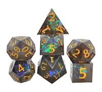 CHAKAE 7pcs Durabilidad Cubo Color Mixto Conjunto Cubos Poliédricos para Los Jugadores Mejora Experiencia Juego para Los Juegos rol Juego Dinámicos