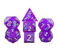 CHAKAE 7pcs Durabilidad Cubo Color Mixto Conjunto Cubos Poliédricos para Los Jugadores Mejora Experiencia Juego para Los Juegos rol Juego Dinámicos