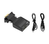 CHAKAE Adaptador ligero de HDTV a VGA, conector Dongle para ordenador portátil, monitores, proyectores, HDTV, VGA a convertidor