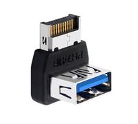 CHAKAE Adaptadores USB 3.1 tipo E en ángulo recto de 90 grados para placas base, ahorro de espacio, conexión estable, adaptadores tipo E para PC