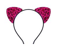 CHAKAE Animal Pattern Gats Band De La Oreja Para La Niña Partido De Fiesta Cumpleaños Niña Propiedades Del Juego Roleplay Props Para Evento Del Tema Tema LEOPARD DADA ASIGNA