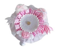 CHAKAE Bandeja de insignia de encaje hecha a mano con adornos de campanas, soporte para broches, soporte de exhibición para entusiastas y coleccionistas, accesorio de exhibición multifuncional, talla