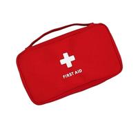 CHAKAE Bolsa de almacenamiento portátil con asa, multiuso, bolsa de primeros auxilios, organizada para coche, taller, deportes, actividades de aventura, kit al aire libre para ciclismo, Red, Mass