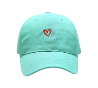 CHAKAE Bonita gorra de béisbol con bordado de corazón dulce para mujeres y adolescentes, ajustable, protección solar para actividades al aire libre, gorra de béisbol ajustable para mujer, senderismo