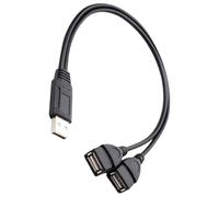 CHAKAE Cable divisor USB Y para cargar 2 en 1 USB macho a 2 USB 2.0 hembra, cable extensor de carga de datos, divisor divisor