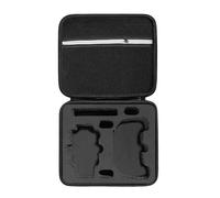 CHAKAE Caja de transporte rígida portátil cuadrada negra para 3 soportes de accesorios, resistente al agua, Interior negro