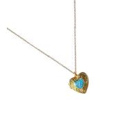 CHAKAE Collar con colgante de corazón para mujer, accesorio de joyería para guardar fotos o pequeños tesoros, personaliza estilos de collar, B, como se describe, como se describe