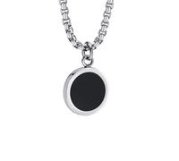 CHAKAE Collar De Colgante De Piedra Natural Único Cadena Acero Inoxidable Accesorio Para Mujeres Acero Inoxidable Para Ropa Diaria Ovalada