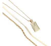 CHAKAE Collar Moderno Colgante Colgante Rectangular Cuello Cadena Claves Apilables Fábrica Joya Joyas Joyas Para Mujeres