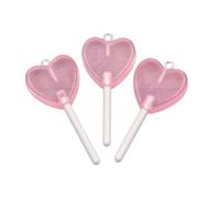 CHAKAE Conjunto De 3 Elegantes Colgantes De Lollipop Lollipop Heart Round Portable Y Robusto Accesorio Conveniente Para Amantes La Joyería Colgante Para Fechas