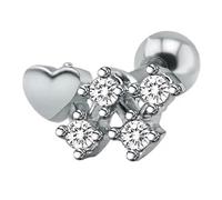 CHAKAE Dermals De Circonía Cúbica Brillante Top Y Base Base Set Quirúrgico Joyería De Acero Inoxidable Accesorios Piercing Piel Piel Sente Joyería Segura