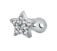 CHAKAE Dermals De Circonía Cúbica Brillante Top Y Base Base Set Quirúrgico Joyería De Acero Inoxidable Accesorios Piercing Piel Piel Sente Joyería Segura