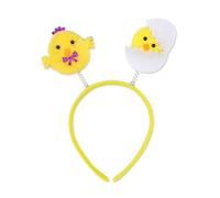 CHAKAE Diadema de orejas de conejo de pollo, accesorios para fotos, pascua, diadema para fiesta, diadema divertida para festivales de música, fiestas infantiles