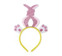CHAKAE Diadema de orejas de conejo de pollo, accesorios para fotos, pascua, diadema para fiesta, diadema divertida para festivales de música, fiestas infantiles