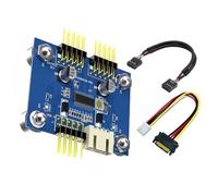 CHAKAE Divisor de cabecera USB 2.0 de 9 pines, adaptador de expansión de doble puerto para PC, factor de forma pequeño, no requiere alimentación externa, divisor de cabecera USB