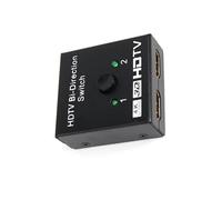 CHAKAE Divisor de HDTV de doble dirección 4K a 60Hz 2 entradas a 1 salida, conmutación perfecta para monitor de laptop, no necesita alimentación, divisor de HDTV para transmisión de juegos