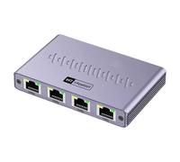 CHAKAE Divisor Gigabit Ethernet estable de 1 en 4 salidas RJ45, adaptador de red de aluminio de bajo consumo, caja de conmutación Ethernet de aluminio