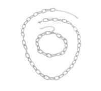 CHAKAE Elegante Collar De Cadena Retorcida Pulsera Pequeña Joya De Longitud Ajustable Textura Acero Inoxidable Para Mujeres Y Niñas Collar Cadena Retorcida