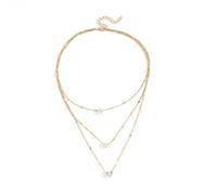 CHAKAE Elegante collar de varias capas, joyería de moda multicapa con estrella y corazón, adorno para mujer, diseño de gota de estrella romántica, talla única, como se describe, como se describe