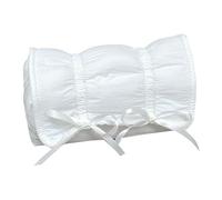 CHAKAE Estuche para lápices con lazo de 19 x 8 x 7 cm, con compartimento grande, estuche para lápices, bolsa de almacenamiento de maquillaje de viaje, para escuela, oficina, a la moda, White