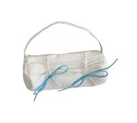 CHAKAE Estuche para lápices con lazo y asa de gran capacidad, organizador de lápices, bolsa de cosméticos de viaje para estudiantes, niñas, mujeres, bolsa de maquillaje, White