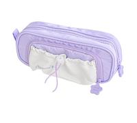 CHAKAE Estuche para lápices de gran capacidad, bolsa de almacenamiento con cremallera, bolsa de cosméticos de viaje, organizador portátil, portalápices, c