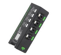 CHAKAE Extensor de cable de metal duradero de 4 vías para actuaciones en vivo, transmisión de sonido para músicos, extensor de sonido de escenario