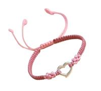CHAKAE Fashionable Lovely Hollow Heart Woven Pulseras Diseños Simples Accesorio De Joyas Tejidas para Mujeres Date Party Wear Accessorios De Fiesta para Mujeres