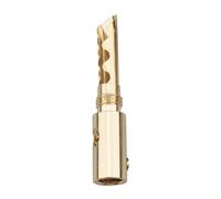 CHAKAE HIFI - Enchufe eléctrico chapado en oro de 5 mm, conectores banana para altavoces, señales de cable, conectores de transmisión, adaptador de sonido