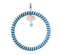 CHAKAE Jaula de pájaros resistente a las mordidas, anillos colgantes para loros, periquitos, ejercicio, interacción social y desarrollo de habilidades, juguete multifuncional para escalar loros