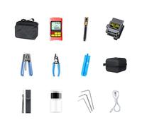 CHAKAE Juego completo de cortadores de fibra con empalme de fusión y herramientas frías para una instalación y reparación eficientes de fusiones y frío