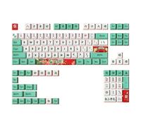 CHAKAE Juego de 123 teclas/set de teclas Mahjong de perfil original Get Rich PBTs, teclas de sublimación de tinte para teclados mecánicos, juego de teclas PBT