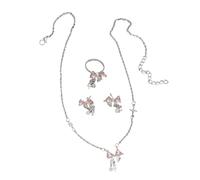 CHAKAE Juego de joyas de diamantes de imitación brillantes con acento de estrella de circonita para mujer para añadir elegancia a cualquier atuendo, aretes de gota de moda