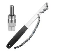 CHAKAE Kit de extracción de casetes de cadena de bicicleta, herramienta de extracción de piñones con llave de anillo de bloqueo para reparación de bicicletas, removedor de piñones, fácil de usar