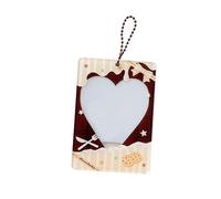 CHAKAE Llamativo estuche para tarjetas inspirado en chocolate, almacenamiento compacto de 7.6 cm con llavero desmontable para accesorios, tarjetero temático de chocolate para fanáticos de Kpop