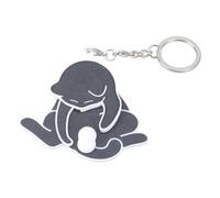 CHAKAE Llavero ligero con diseño de gatos divertidos jugando con huevos, accesorio para uso diario, mochila o bolso, llavero de moda para estudiantes, Negro, Talla única