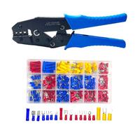 CHAKAE LS2546B - Herramienta profesional de crimpado de trinquete para terminales de cable fotovoltaicos solares, terminales aislados, kit de crimpado para cableado de red