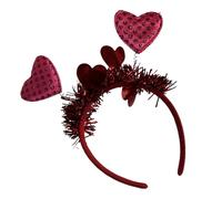 CHAKAE Mejora tu aspecto de San Valentín con esta diadema con temática de corazón con purpurina, accesorios para el cabello para mujeres y niñas, accesorio para el cabello
