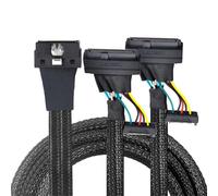 CHAKAE NVME PCIe HDDs Cable SFF 8654 8I a 2x SFF 8639 Adaptador PCIE Slimline SASs All Inclusive Cable con conexión segura NVME SSDs