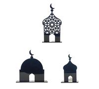 CHAKAE Ornamento Acrílico Artístico Castles Shape Eid Community Event Discors Adecuado para Eid Home and Event Study Sala Ornament