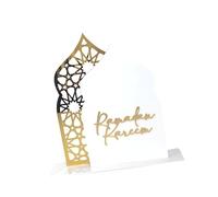 CHAKAE Ornamento Acrílico Artístico Castles Shape Eid Community Event Discors Adecuado para Eid Home and Event Study Sala Ornament