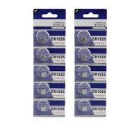 CHAKAE - Pack de 5 PC/10 unidades CR1025 botón Cell Baterías CR1025 3 V para relojes Calculators Key Remotes