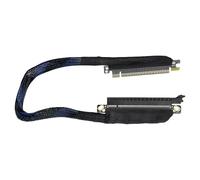 CHAKAE PCIe5.0 X16 - Cable de extensión GPU de entrada izquierda con funda trenzada de rotación de 180 grados y atenuación de señales bajas